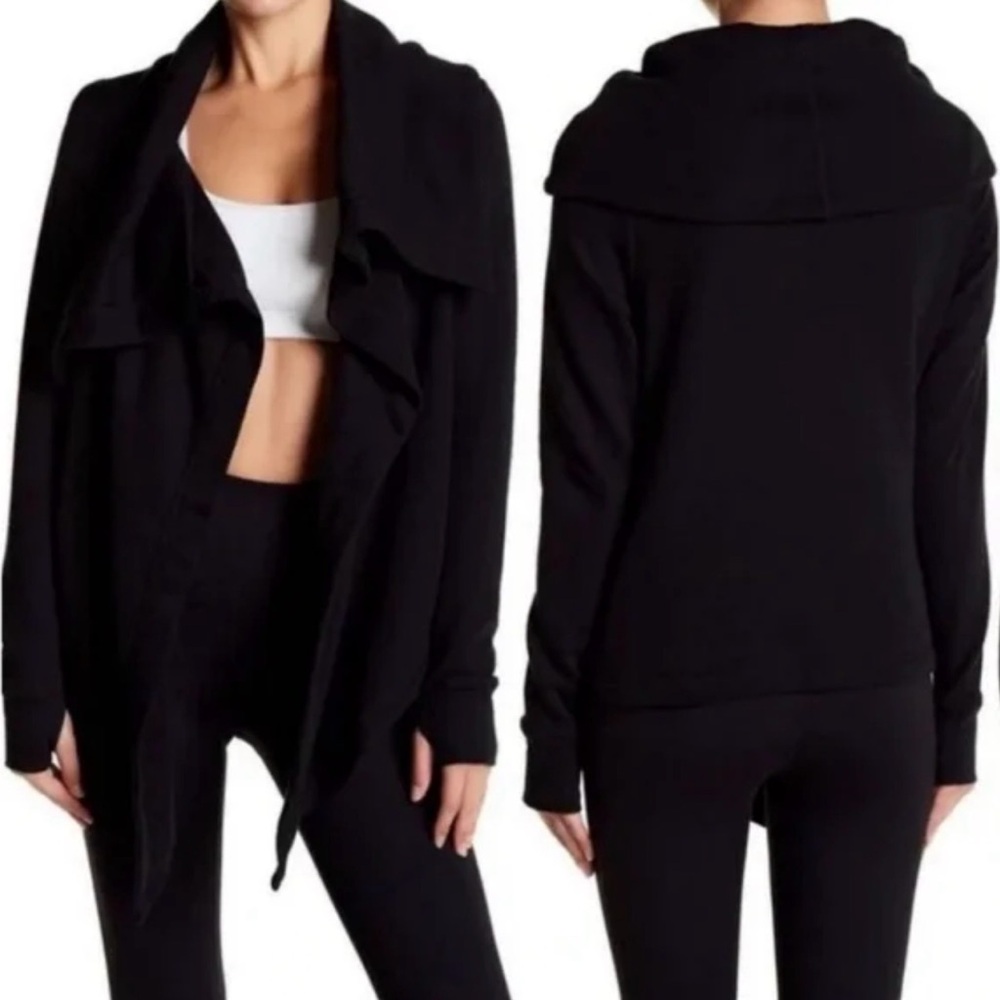 Zella Women's Black Open Front Sweater
